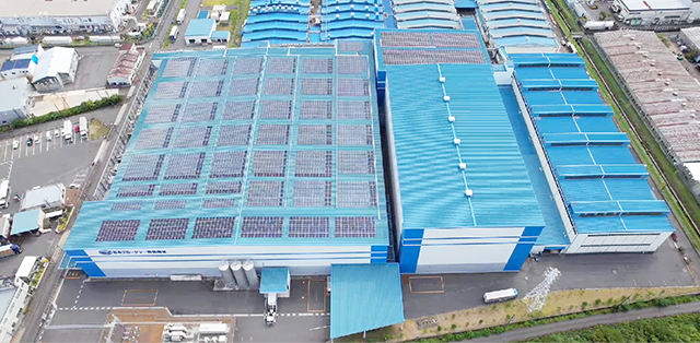 事業活動のGHG排出量削減として太陽光発電設備の導入を推進